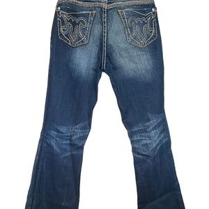 MEK denim dark wash easy bootcut jeans